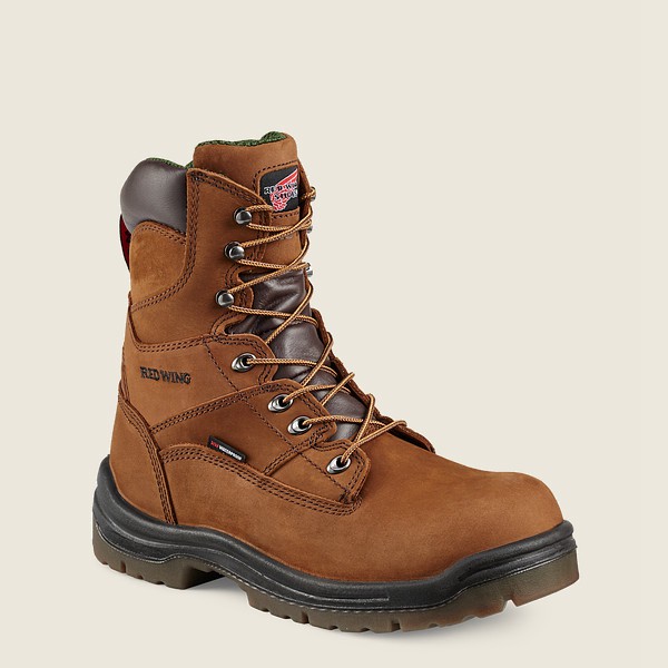 Red Wing Safety Boots Brown - Mens King Toe® - 8-inch Waterproof Toe - 6291-YPGFX